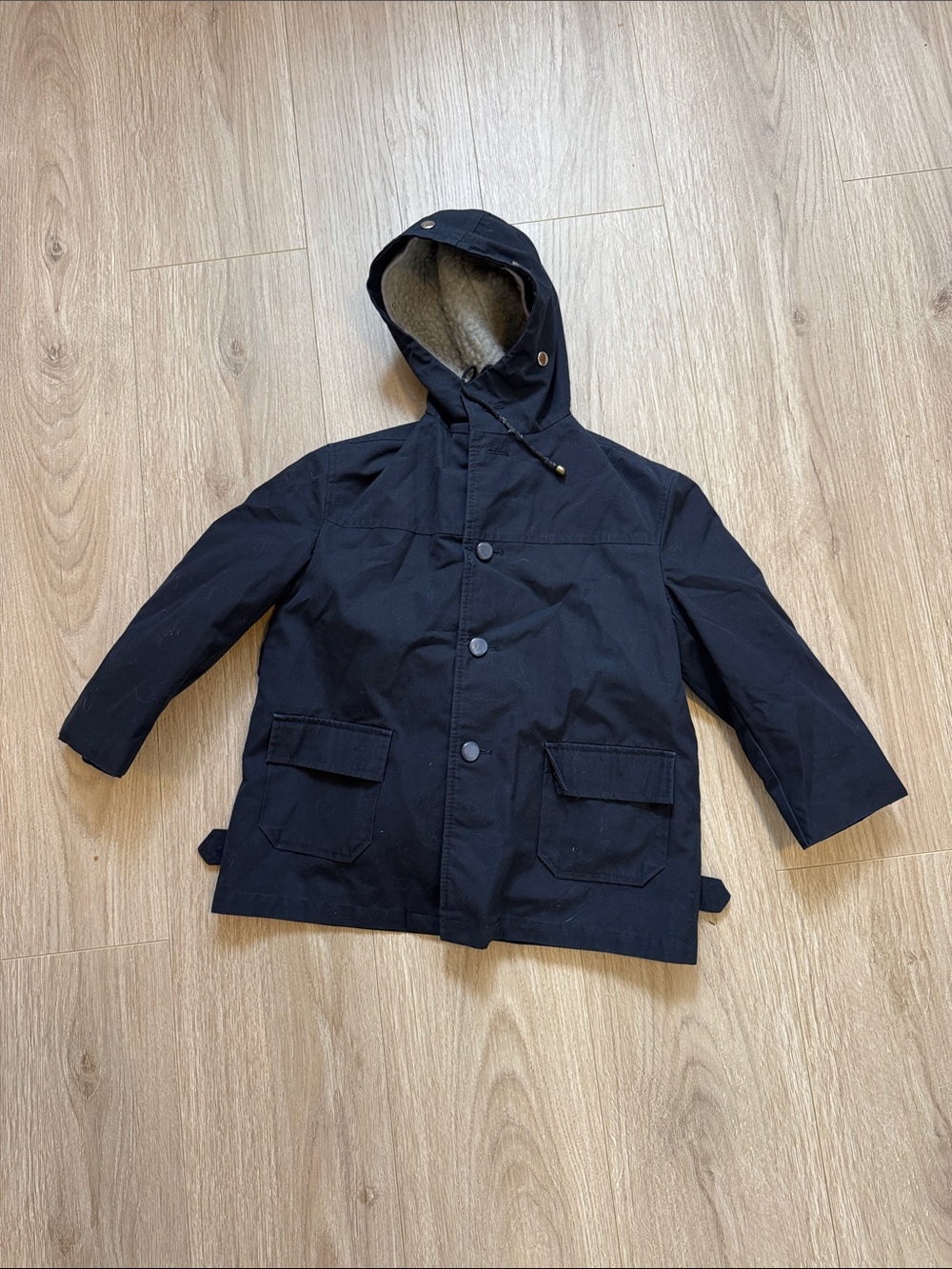 Vintage waterproof jacket with removable Sherpa vest - approx size 4